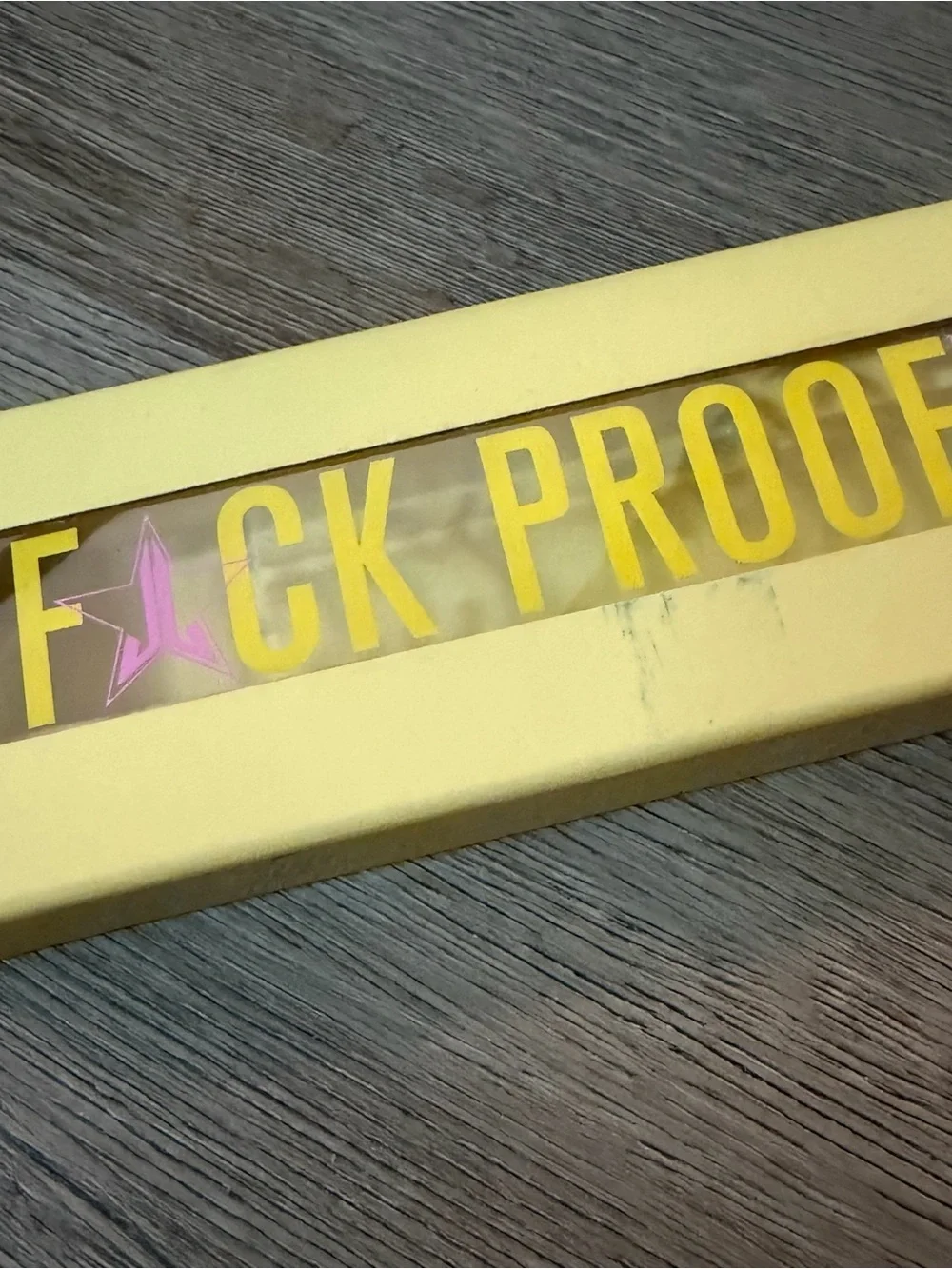 Jeffree Star F*CK Proof Yellow Braided Leather Tassel Mascara w/charm